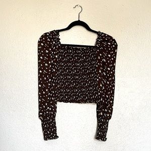 Stretchy Floral Print Long Sleeve